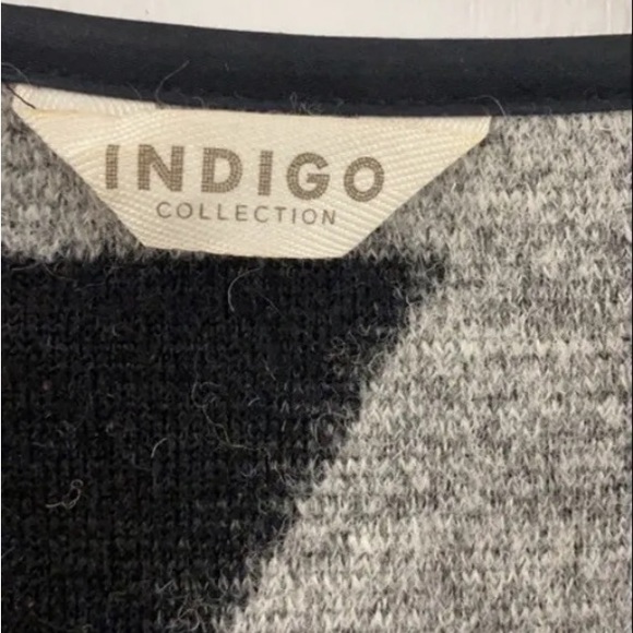 M&S INDIGO SPRING BNWOTBlack Grey Cream Cape Wrap Poncho Open-Sleeve Coat Jacket - Picture 10 of 11